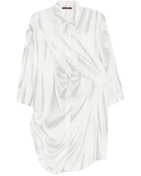 High - Overhemden ,Wit ,Katoen Oversized Katoen Poplin Overhemd - Lyst
