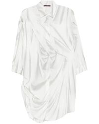 High - Overhemden ,Wit ,Katoen Oversized Katoen Poplin Overhemd - Lyst