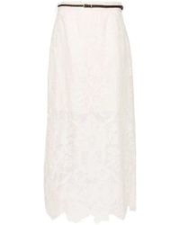 Zimmermann - Ottie Midi-Rok Met Borduurwerk - Lyst
