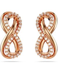 Swarovski - Accessoires ,Geel Oorbellen Oneindigheid Wit Roségoud Legering Hyperbola 5684085 - Lyst