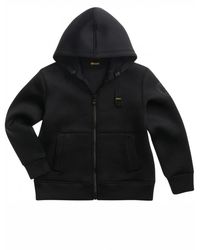 Blauer - Hoodies & Sweatvesten ,Zwart ,Polyester Colby Zip-Through Hoodie - Lyst