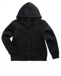 Blauer - Hoodies & Sweatvesten ,Zwart ,Polyester Colby Zip-Through Hoodie - Lyst