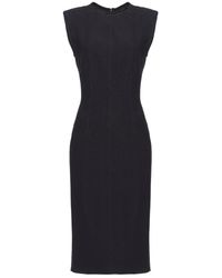 Pinko - Kleedjes ,Zwart ,Leer Mouwtjesloze Viscose Cady Jurk - Lyst