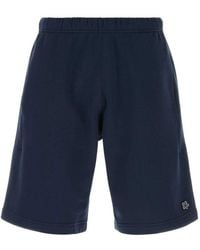 KENZO - Korte Broeken ,Blauw ,Katoen Boke Flower Embroidered Shorts - Lyst