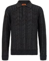 Missoni - Truien & Vesten ,Veelkleurig ,Wol V-Hals Vest - Lyst