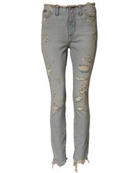 Dolce & Gabbana - Lichtblauwe High Waist Skinny Denim Jeans - Lyst