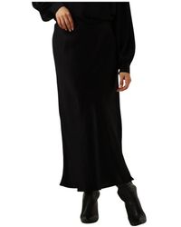 Summum - Rokken ,Zwart ,Silk Touch Midi Rok - Lyst