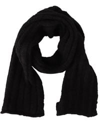 Dolce & Gabbana - Bufanda cálida unisex de punto de lana virgen negra - Lyst