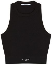 Givenchy - Cropped Tank Top Mit Band - Lyst