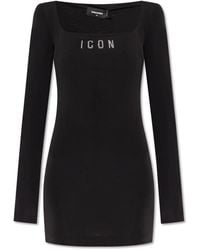 DSquared² - Mini-Jurk Met Logoprint - Lyst