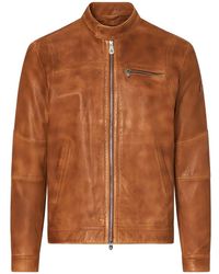 Peuterey - Jassen ,Bruin ,Leer Saguaro Jacket - Lyst