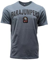 Parajumpers - Buster tee blau-graues logo t-shirt - Lyst