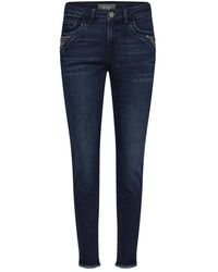 Mos Mosh - Slim-fit dunkelblaue jeans mit seitentaschen und coolen details - Lyst