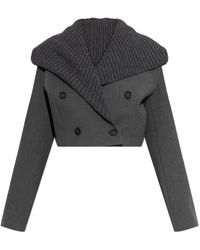 DIESEL - Jassen ,Grijs ,Leer G-Olden Short Jacket - Lyst