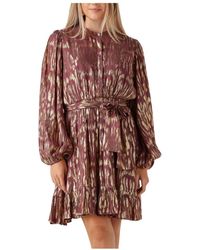 Notre-v - Gouden Mini Jurk Glory - Lyst