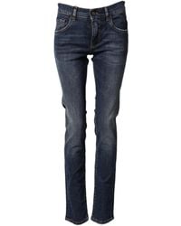 Dolce & Gabbana - Washed Cotton Skinny Denim Skinny Jeans - Lyst