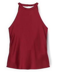 mötivi - Tops ,Rood ,Satijn Sleeveless Tops - Lyst