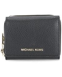 Michael Kors - Leren Portemonnee Met Logo - Lyst