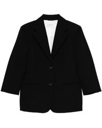 Givenchy - Zwarte Jas Met Revers - Lyst
