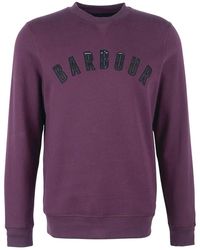 Barbour - Debson Crew Neck Sweatshirt Fig - Lyst