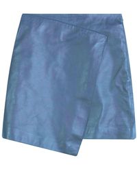 Dagmar Darda leather skirt - Azul