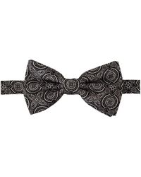 Dolce & Gabbana - Schwarze weiße seidenverstellbare hals-papillon-krawatte - Lyst