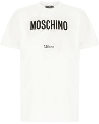 Moschino - Tops ,Wit ,Katoen Teddy T-Shirt - Lyst