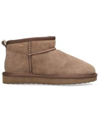 Mexx - Schoenen ,Bruin ,Suède Bruine Enkellaarzen Voor Vrouwen - Lyst