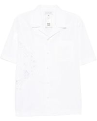 Marine Serre - Regenerated Household Linen Laced Ls Shirt - Lyst