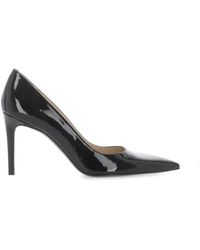 Stuart Weitzman - Schwarze Leder Pfeil Zehen Absätze - Lyst