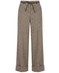 Panicale - Broeken ,Groen ,Tailored Wide-Leg Broeken - Lyst