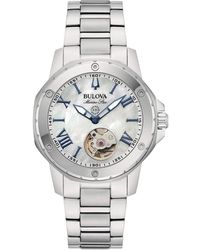 Bulova - Accessoires ,Wit ,Marine Star Lady Automatic - Lyst