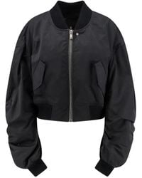 Rick Owens - Jassen ,Zwart ,Katoen Cropped Bomberjack - Lyst