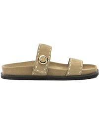 Tory Burch - Schoenen ,Suède Romy Sport Slide - Lyst