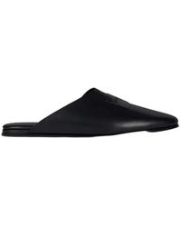 Givenchy - Schoenen ,Zwart ,Leer Label Nappa Leren Mules - Lyst