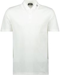Versace - Tops ,Wit ,Katoen Medusa Geborduurde Polo Shirt - Lyst
