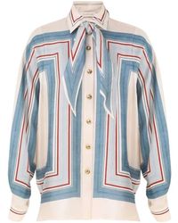 Zimmermann - Relaxed Scarf Shirt - Lyst
