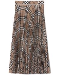 Burberry - Midi Skirts - Lyst