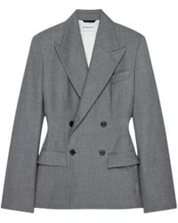 Givenchy - Double-Breasted Jas Van Wol - Lyst