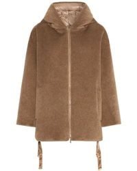 Max Mara - Wool Reversible Hooded Jacket - Lyst