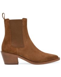 Gianvito Rossi - Suede Cuban Heel Cowboy Boots - Lyst
