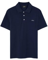 A.P.C. - Polo Met Logo Borduursel - Lyst