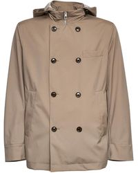 Montecore - Jassen ,Wol Double-Breasted Hooded Jacket - Lyst