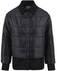 Aspesi - Jassen ,Blauw ,Polyester Bimaterial Dawn Jacket - Lyst