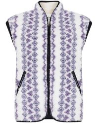 Isabel Marant - Jassen ,Wit ,Polyester Gewatteerd Mouwloos Vest - Lyst