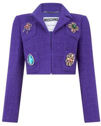 Moschino - Cropped Jacket - Lyst