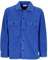 Obey - Jassen ,Blauw ,Polyester Gewatteerd Shirtjack Surfblauw - Lyst