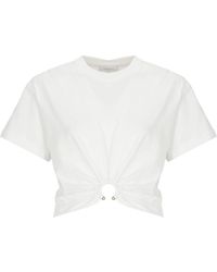 Rabanne - T-Shirt Van Katoen Met Ronde Hals - Lyst