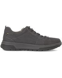 Gabor - Graue Wildleder-Schnür-Sneakers - Lyst