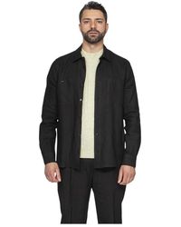 Amaranto - Overhemden ,Zwart ,Camicia A 99 - Lyst